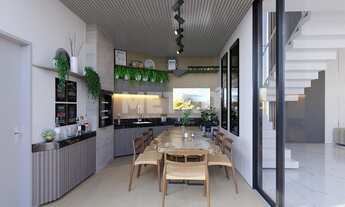 Imagem 7: Casa primeiro andar, Forro de madeira na Área Gourmet e fachada Fachada com det