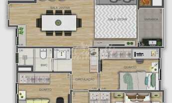 Imagem 5: Apartamento com 3 dormitórios à venda,192.91 m , Centro, PONTA GROSSA - PR