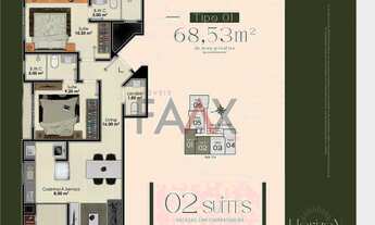 Imagem 2: Apartamento com 2 suítes à venda,68.53 m², varzea, ITAPEMA - SC