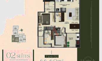 Imagem 2: Apartamento com 2 suítes à venda,68.53 m², varzea, ITAPEMA - SC