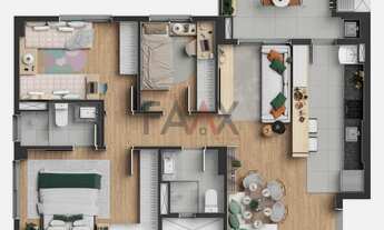 Imagem 3: Residencial VisiOn com 2 e 3 quartos na cidade dos lagos em Guarapuava - PR