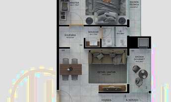 Imagem 7: Apartamento 01 Quarto à venda no Edifício LLegat, 56m2 por R 650.000,00 à vista