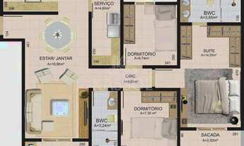 Imagem 3: RESIDENCIAL OLIVIA THEODORO - REGIÃO DO LAGO - APTO NOVO - SUITE 2 QUARTOS