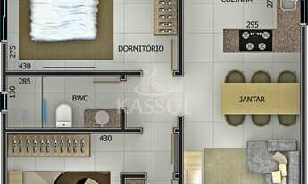 Imagem 3: RES. MARIO MASSAMI Aptos com 1 suite 1 quarto 1 vaga de garagem Elevador Sacada