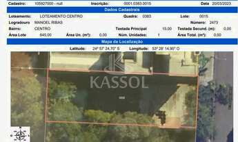 Imagem: TERRENO RUA MANOEL RIBAS - REGIÃO CENTRAL