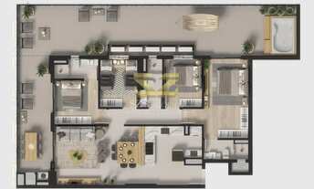 Imagem 3: APARTAMENTO À VENDA COM 1 SUÍTE E 1 DORMITÓRIO NO LANDSAPE HOME CLUB - PENHA-SC