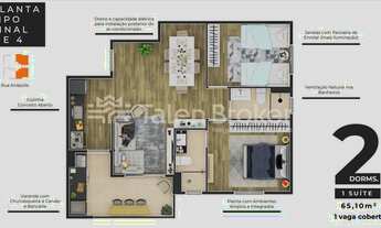 Imagem 4: Lançamento Parque Industrial, São José dos Campos. 2 Dorms. sendo 01 Suíte e Varanda. 30