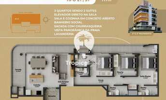 Imagem 7: Apartamento com 3 dormitórios 1 suite à venda, Caravelas, MATINHOS - PR