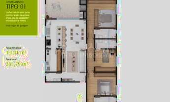 Imagem 2: Apartamento Country, 3 dormitórios, 3 suíte, 2 vagas na garagem, 156M² de Área Construída