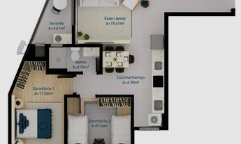 Imagem 6: Apartamento à venda no bairro Cachoeira do Bom Jesus - Florianópolis/SC