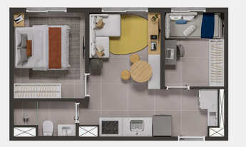 Imagem 5: 2 dormitórios, 1 banheiros, 32M² de Área Construída