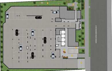 Imagem 14: Átrio, 2 dormitórios, 1 suítes, 2 banheiro, 1 vaga na garagem, 55M² de Área Construída