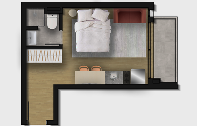 Imagem 14: Apartamento à venda no Brooklin Paulista, São Paulo-SP: 1 quarto, 1 banheiro, 24,02 m² de