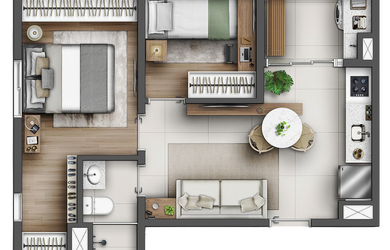 Imagem 2: 2 dormitórios na Avenida Souza Ramos