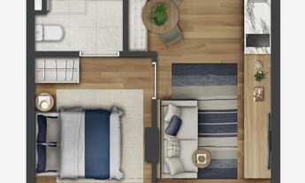 Imagem 7: 1 dormitório, 1 banheiros, 42M² de Área Construída