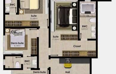 Imagem 8: Apartamento Padrão, 3 dormitórios na Rua Delfim Mário Pádua Peixoto