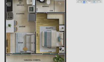 Imagem 3: 1 dormitório na Rua Fernando De Noronha