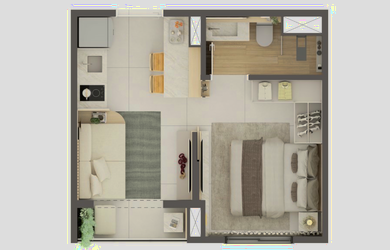 Imagem 14: 1 dormitório, 1 suítes, 1 banheiros, 45M² de Área Construída