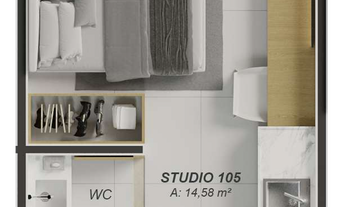 Imagem 7: Park View, 1 dormitório na Rua Rosa De Lourdes Guimarães