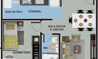 Imagem 3: 2 dormitórios na Rua Juiz Gil Brandão Libanio