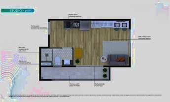 Imagem 4: Studio à venda em São Paulo, Brooklin Paulista, com 1 quarto, 24,28m²