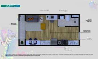 Imagem 3: Studio à venda em São Paulo, Brooklin Paulista, com 1 quarto, 24,28m²
