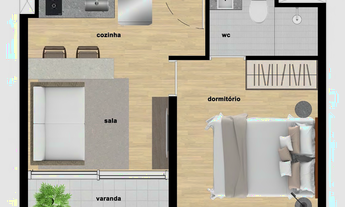 Imagem 3: 2 dormitórios, 1 suítes, 2 banheiro, 1 vaga na garagem, 41M² de Área Construída