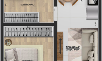 Imagem 5: 2 dormitórios na Rua Pedro Voss