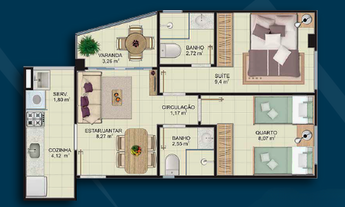 Imagem 5: Apartamento em Maruípe! 2 Quartos, 1 Suíte, 1 Vaga, 48,93m².!