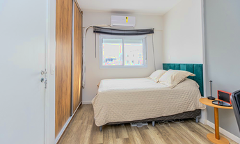 Imagem 4: Apartamento de 2 quartos, sendo 2 suítes, com 3 banheiros e 2 vagas de garagem. Com 80,00