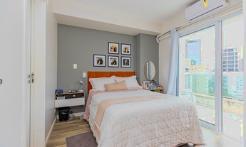 Imagem 6: Apartamento de 2 quartos, sendo 2 suítes, com 3 banheiros e 2 vagas de garagem. Com 80,00