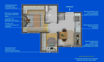 Imagem 5: 1 dormitório, 1 banheiros, 26M² de Área Construída