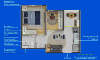 Imagem 7: 1 dormitório, 1 banheiros, 26M² de Área Construída