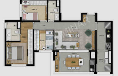 Imagem 14: Apartamento Padrão, 1 dormitório na Rua Ossian Terceiro Teles