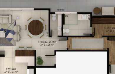 Imagem 13: Apartamento Padrão, 3 dormitórios, 3 suíte, 4 banheiro, 3 vagas na garagem