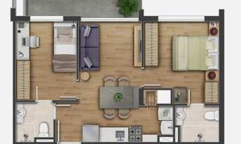 Imagem 6: Two - Two Apartamento com 2 dormitórios