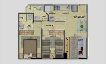 Imagem 4: Maria Renda, 2 dormitórios na Rua Dos Navegantes