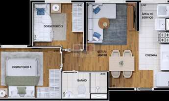 Imagem 5: Mirai Vista Represa Guarapiranga 2 Dormt
