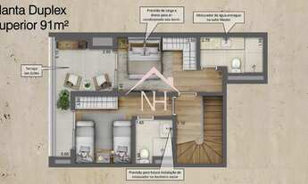 Imagem 5: Duplex de 91m com 2 suítes, cozinha conceito aberto,2 vagas,terraço gourmet,piscinas,solar