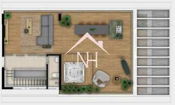 Imagem 4: Cobertura triplex de 348m c/ 3 suítes, (1 master com terraço), jacuzzi, 4 vagas, Academia