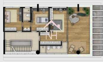 Imagem 3: Cobertura triplex de 348m c/ 3 suítes, (1 master com terraço), jacuzzi, 4 vagas, Academia