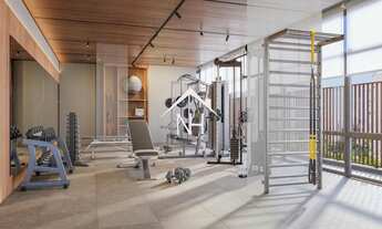 Imagem 4: Studio de 35m c/ dormitório e terraço, piscina, solarium, churrasqueira gourmet, fitness