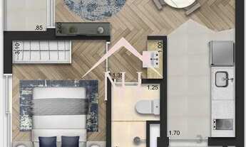 Imagem 7: Studio de 45m c/ dormitório e terraço, pet place, Coworking, Piscina Deck molhado, Bar,Sal