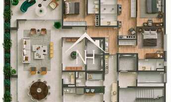 Imagem 3: Apartamento ao lado do Parque do Povo de 262m c/3 suítes,3 vagas, hall privativo, piscina