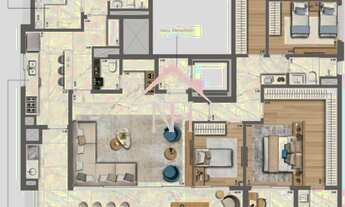 Imagem 2: Apartamento de 212m c/ hall privativo, 4 dormitórios (2 suítes),terraço gourmet,2 vagas,ki