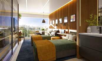 Imagem: Studio de 26m c/ dormitório e varanda,bicicletário,lavanderia,fitness,epaço