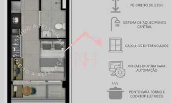 Imagem 6: Studio de 23m na Vila Mariana c/ dormitório e varanda, fitness,lavanderia,pisccina,salão d