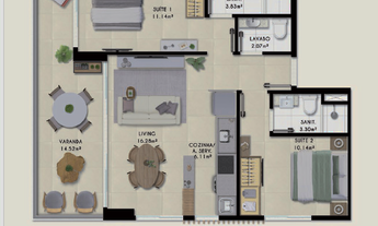 Imagem 2: Graça, Apartamento Para Venda, 67m2, 02 Quartos Com 02 Suítes, Nascente, Vista Mar, Salvad
