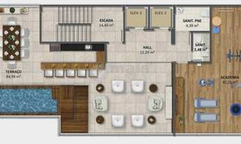 Imagem 4: Apartamento 2 quartos, 70,11m² - Codomínio Hype Concept Home - Caminho das Árvores
