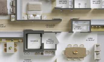 Imagem 2: Lançamento Frontemare alto padrão com 175,19m²